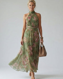 Mirelle | Gathered Halter Midi Dress